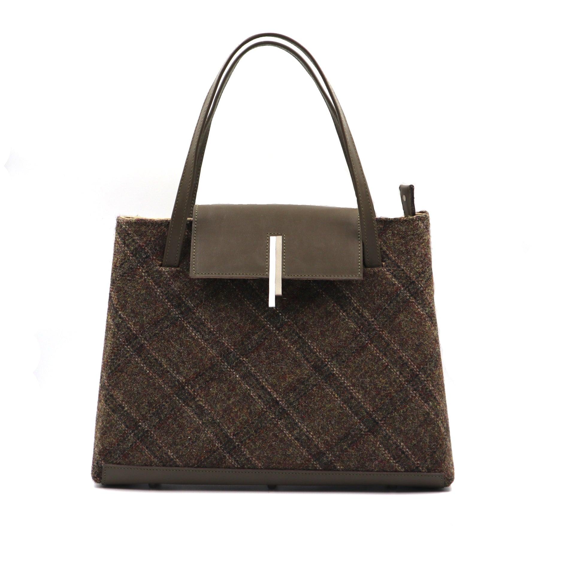 Anna 1, le sac à main trapèze en Tweed Irlandais