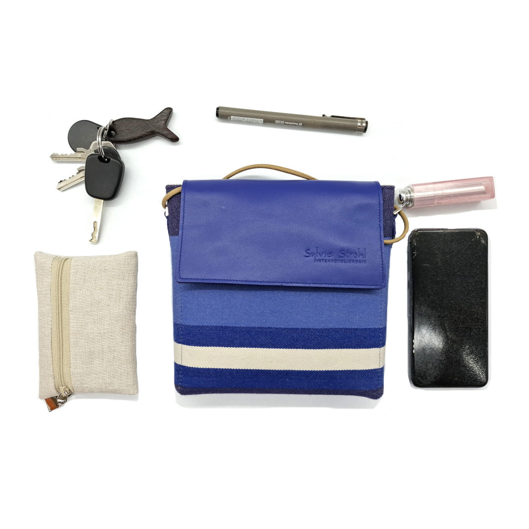 Le sac P'Tit Carré, Bleu Basque