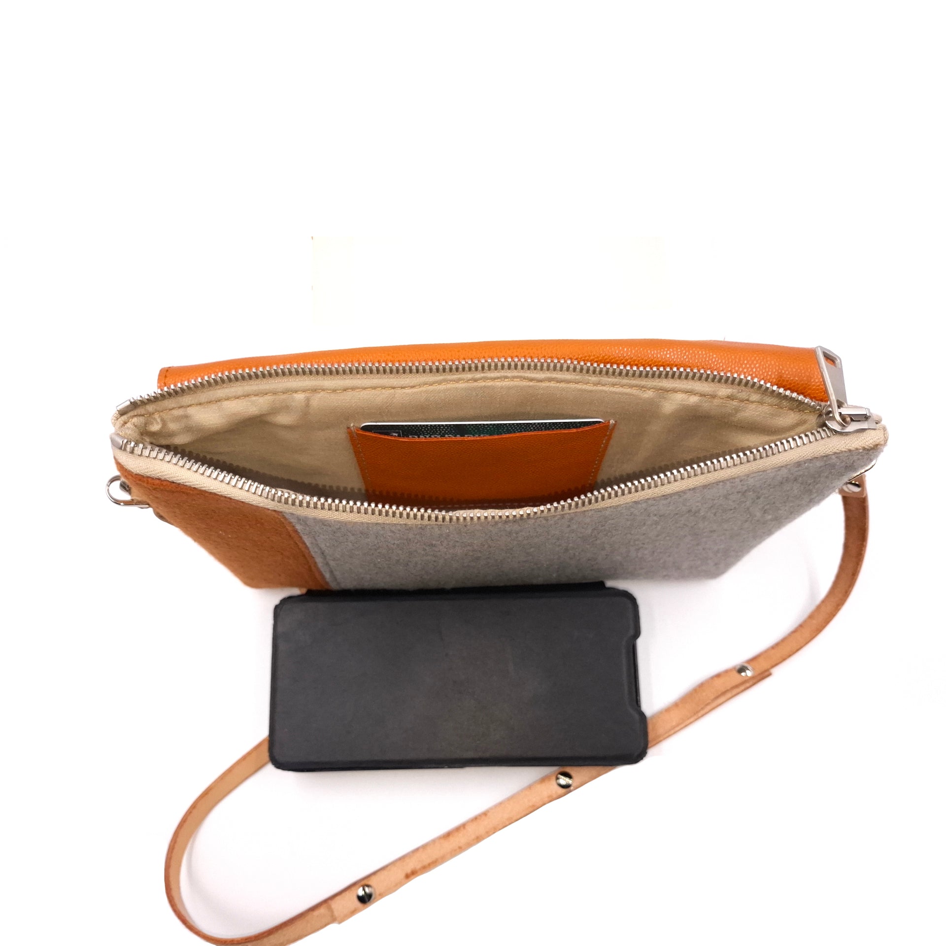 La Sacoche DUO, Orange & Gris