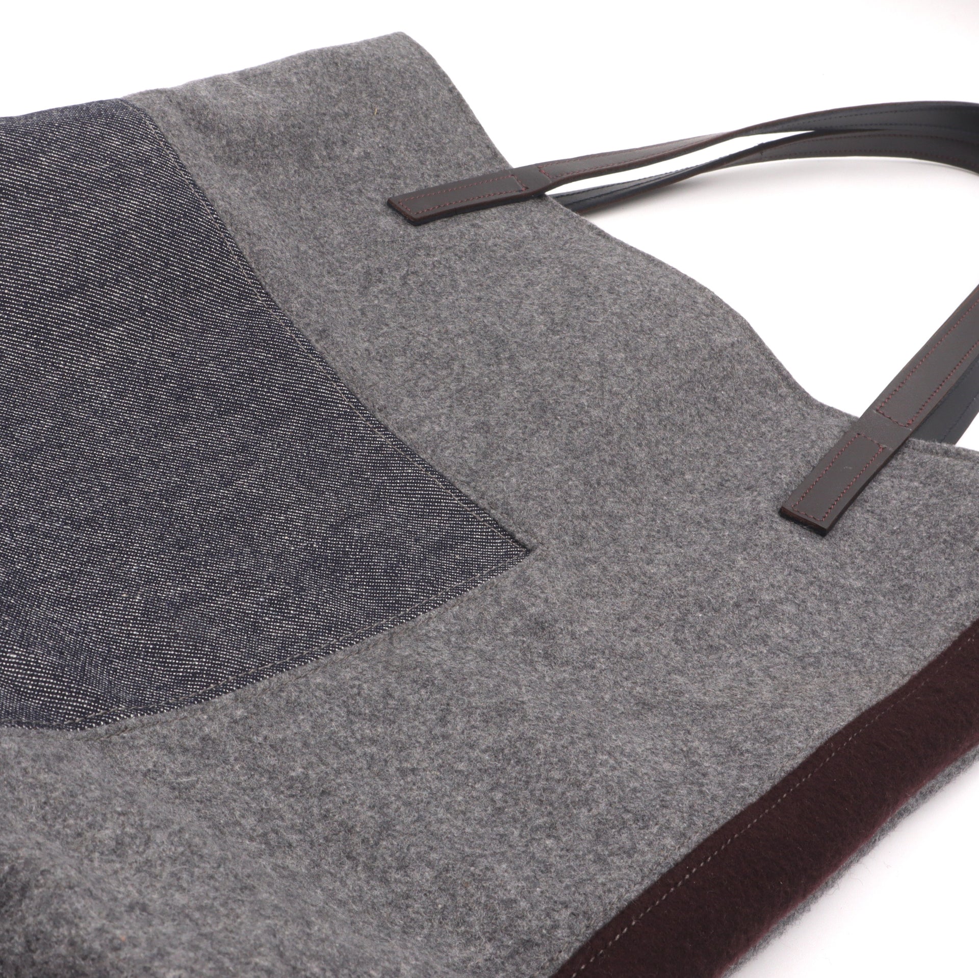 LE TOTE BAG DUO, gris et plaid