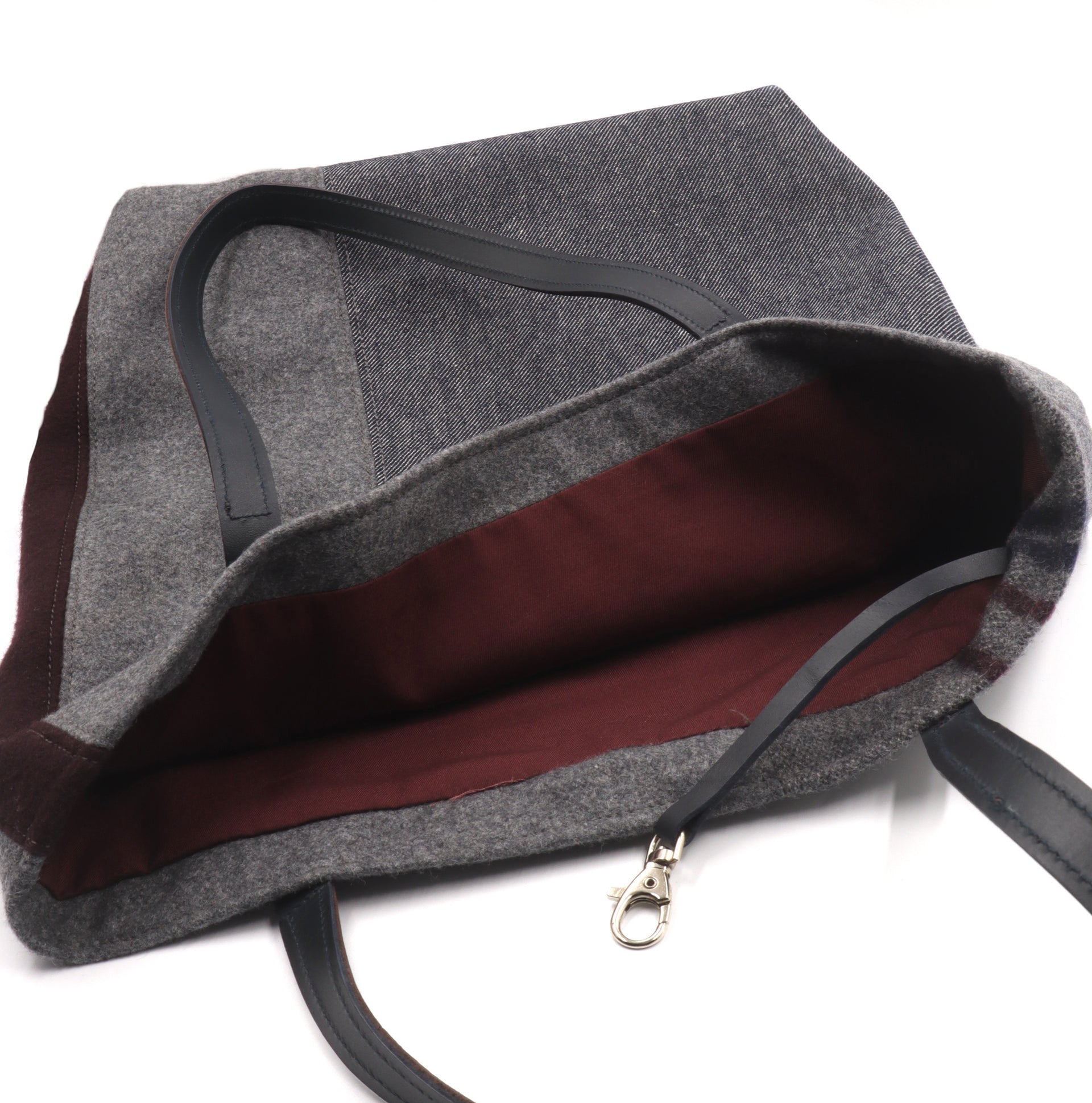 LE TOTE BAG DUO, gris et plaid