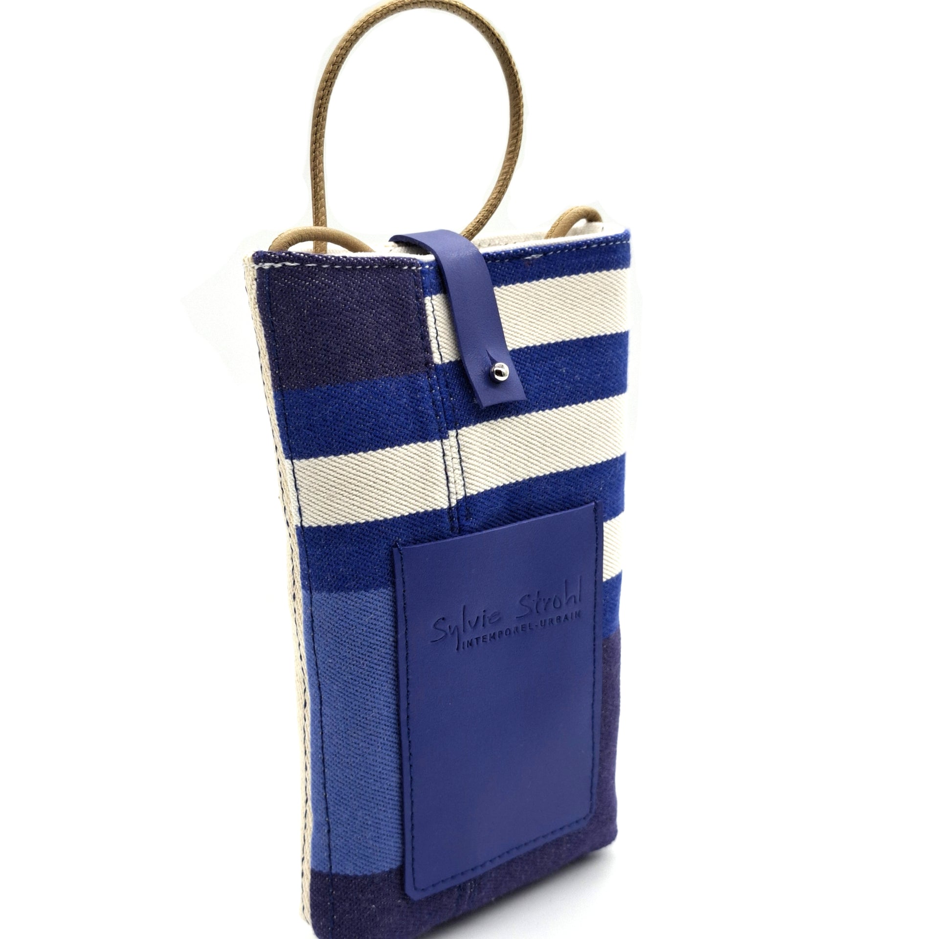 La poche téléphone, bleu basque