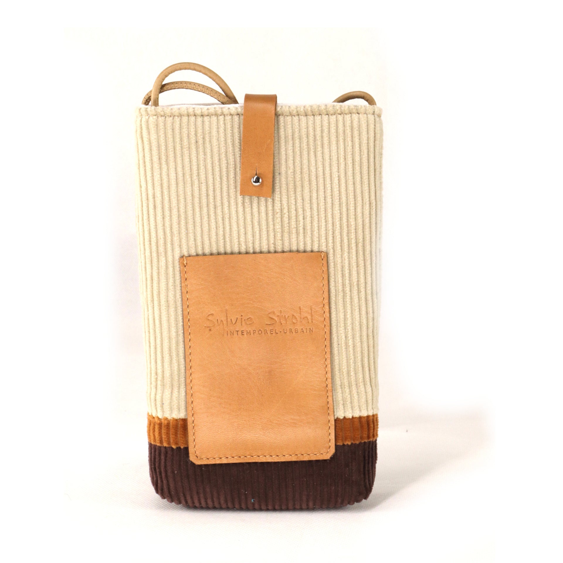 POCHE TÉLÉPHONE,  Velours tricolore chaleureux