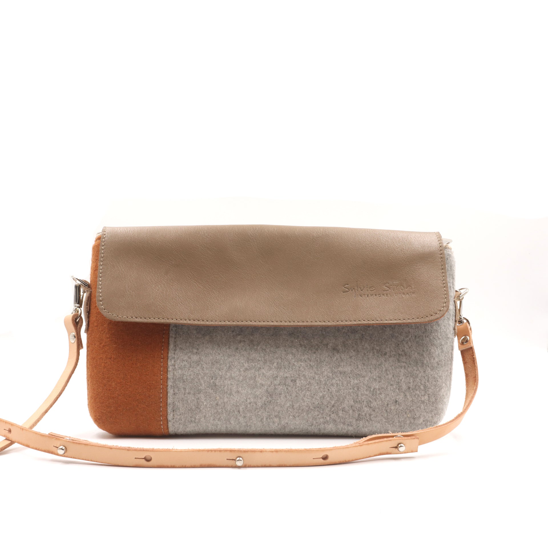 La Sacoche DUO, Orange & Gris