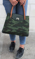 sac trapèze en coton Camouflage porté