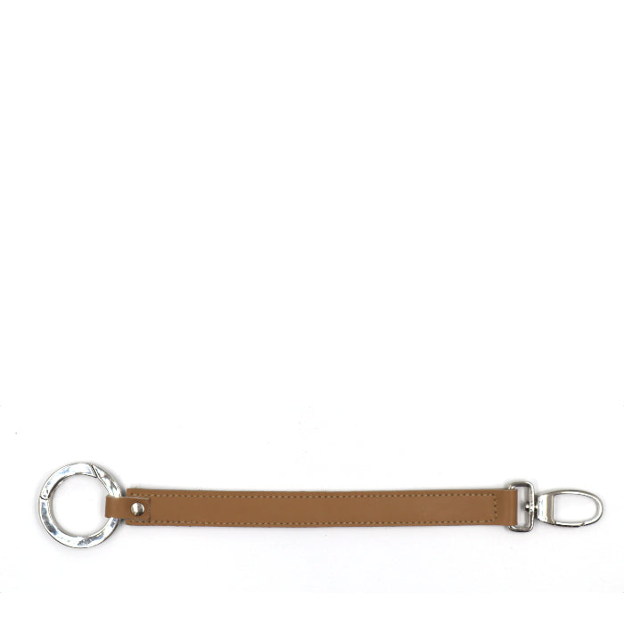 Porte-clé bande  Cuir Beige lisse