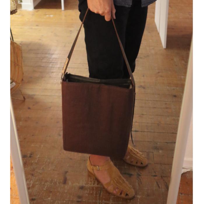 SAC RECTANGULAIRE BANDOULIERE LIN BORDEAUX PORTE 2