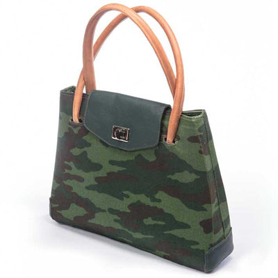 Photographie du produit Olivia 91, le sac à main cabas femme camouflage KAKI