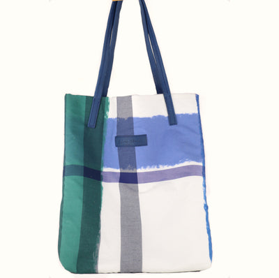 Photographie du produit le Tote bag écossais , bleu roy